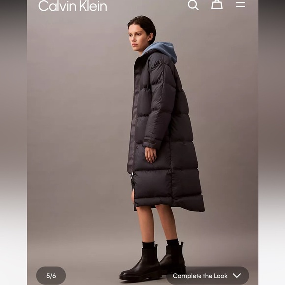 Calvin Klein Long Down Puffer Jacket sz XS - Picture 11 of 14